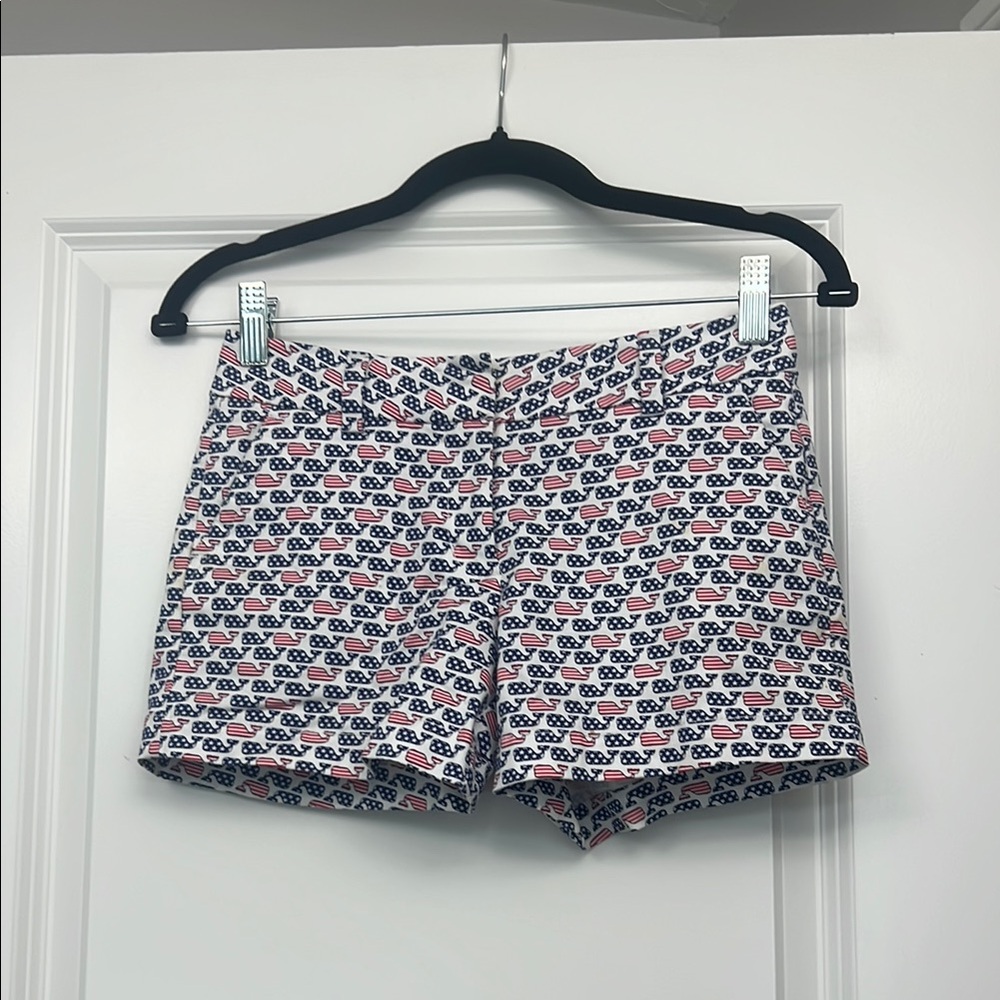 Vineyard Vines Whales Red White & Blue Shorts